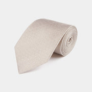 100% Silk Herringbone Tie in Warm Sand